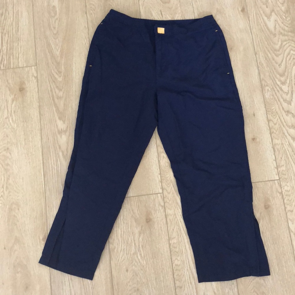 cK Jeans Blue and Orange Nylon Cropped Pants